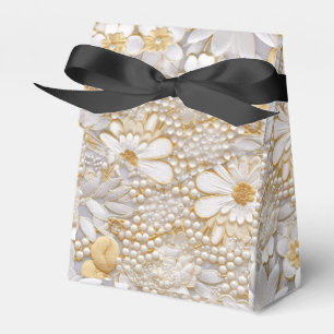 White Floral Favour Box