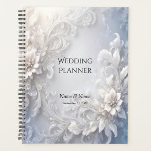 White Floral Flourish Planner