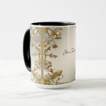 White Floral Gold Ornate Mug<br><div class="desc">Beautiful White Floral Gold Ornate Coffee Mug</div>