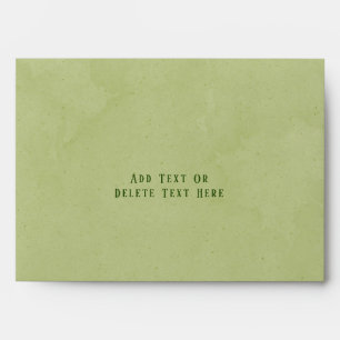 White Floral Green Watercolor Wedding Envelope