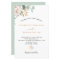 White floral greenery budget wedding invitation