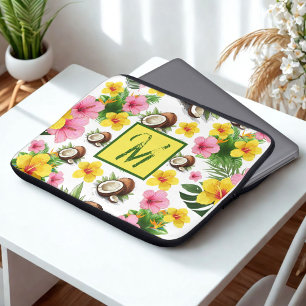 White Floral Laptop Sleeve