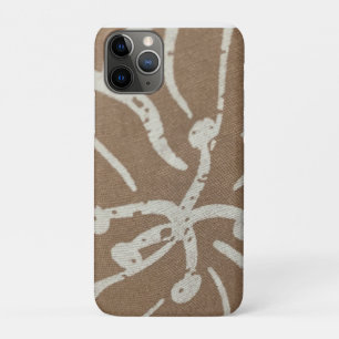 White Floral on Brown  Case-Mate iPhone Case