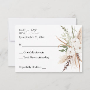White Floral Summer Boho no Meal RSVP