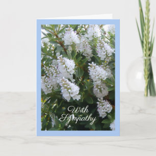 White floral Sympathy card