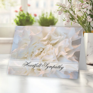 White Floral Sympathy Card