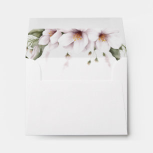 White Floral Thank You Card Envelopes