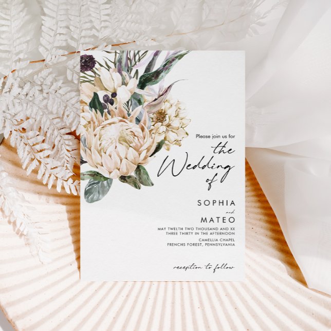 White Floral The Wedding Of Invitation (Creator Uploaded)