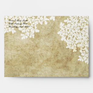 White Floral Vintage Envelope