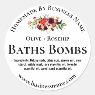 Bath Bomb Stickers | Zazzle NZ