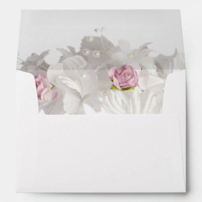 White floral wedding bouquet envelope (Back (Bottom))