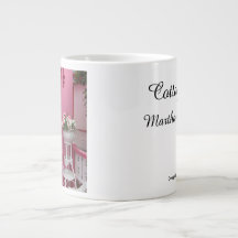 White Flower Basket on Pink - Martha's Vineyard