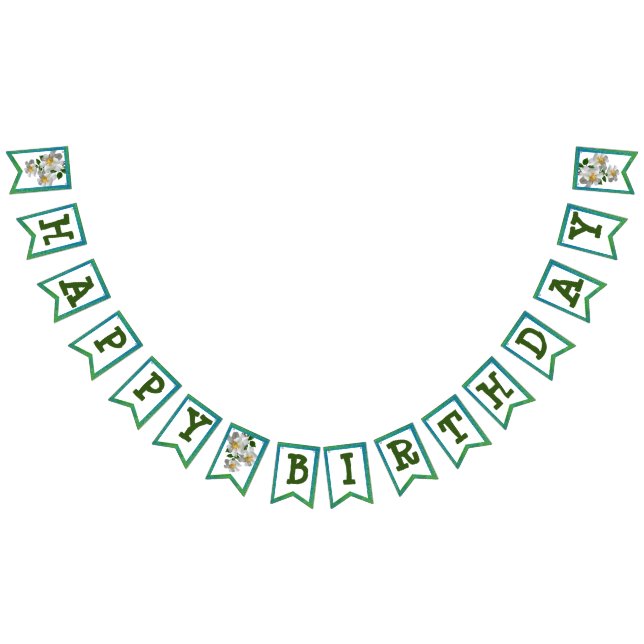 White flower bunting banner (All)