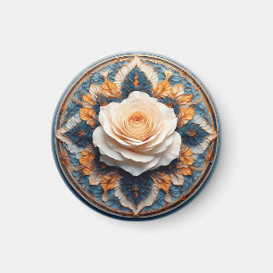White Flower Design Gift for her Magnet
