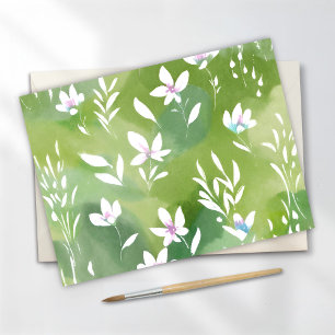White Flower Fields   Elegant Spring Floral  Postcard