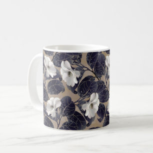 White Flower Floral Background Coffee Mug