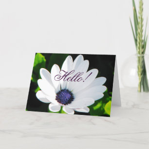 White Flower Greeting Card