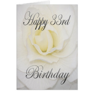 White Flower Happy 33rd Birthday