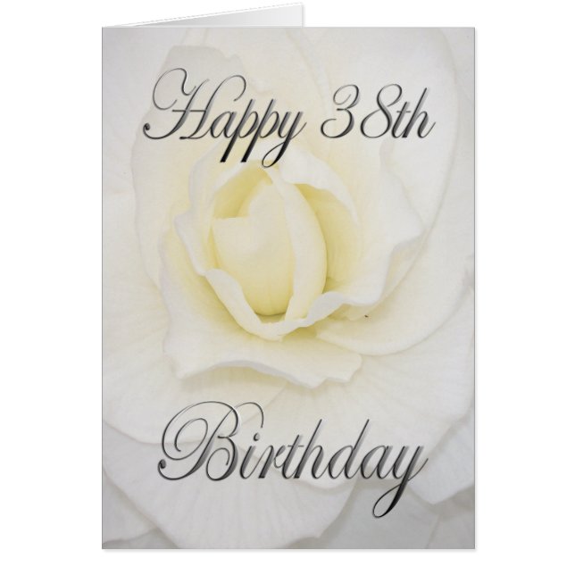 White Flower Happy 38th Birthday (Front)
