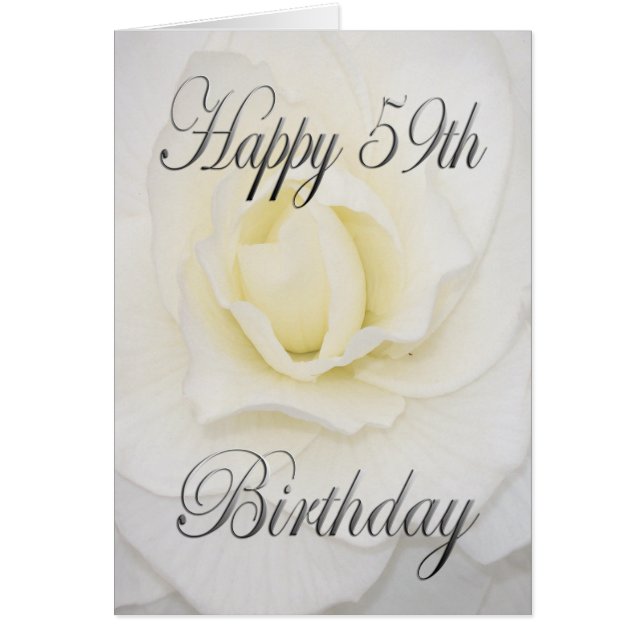 White Flower Happy 59th Birthday (Front)
