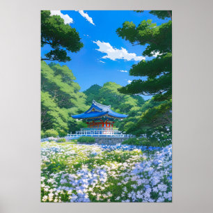 White Flower Haven Poster