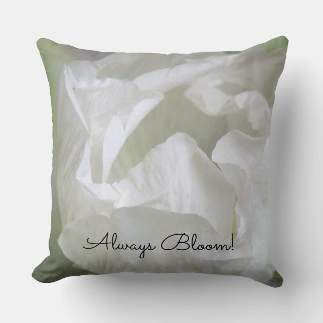 White Flower Interior Pillow (Front)