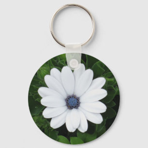 White Flower key chain