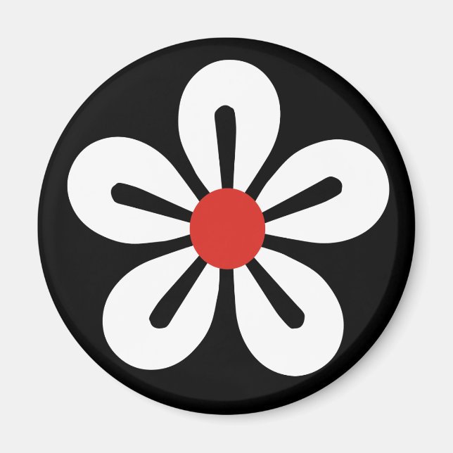 White flower magnet (Front)