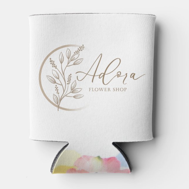 white  flower  marble can cooler (Front)