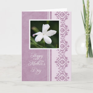 White Flower Mother's Day Card