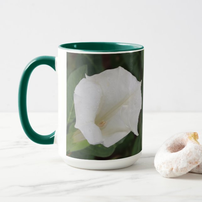 White Flower Mug (With Donut)