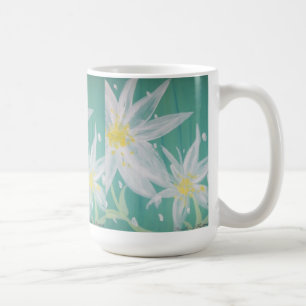White Flower Mug