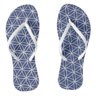 white flower of life jandals