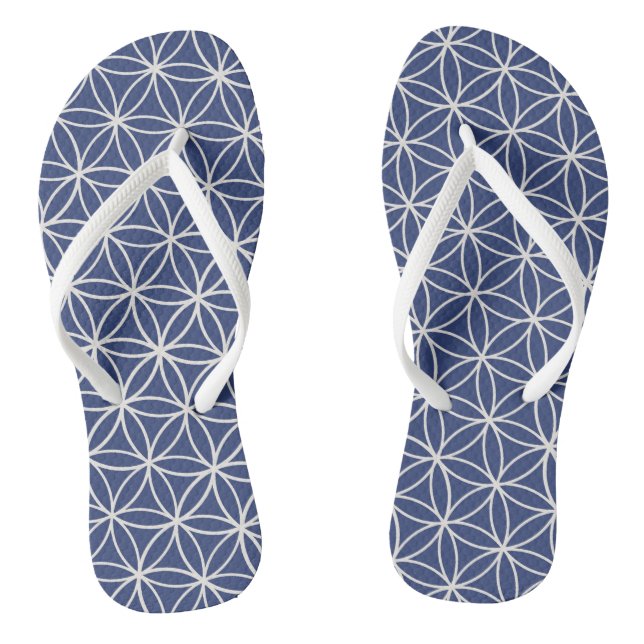 white flower of life jandals (Footbed)