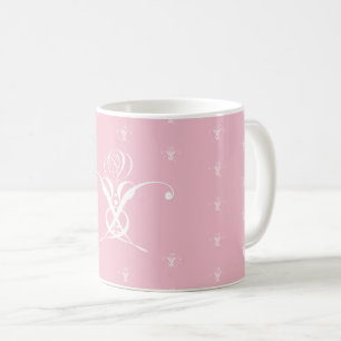 White Flower Pastel Pink Easter Coffee Mug