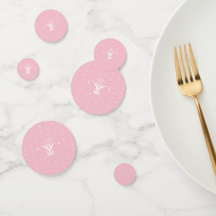 White Flower Pastel Pink Easter Confetti