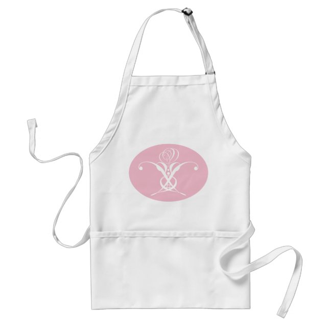 White Flower Pastel Pink Easter Standard Apron (Front)