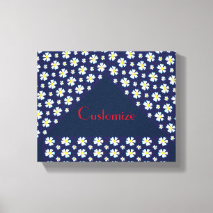 White Flower Pattern Thunder_Cove Canvas Print