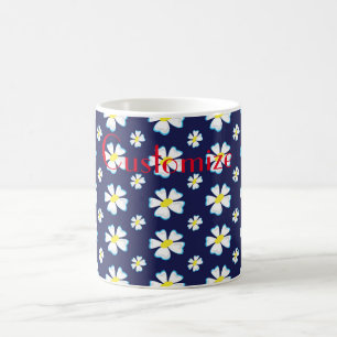 White Flower Pattern Thunder_Cove Coffee Mug