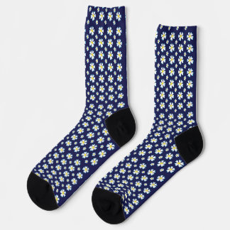 White Flower Pattern Thunder_Cove Socks