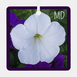 White Flower Photo Beauty for Ashes Bible Verse Metal Tree Decoration