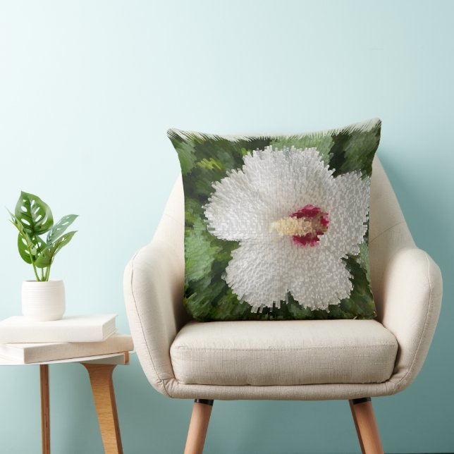 White flower puzzle cushion (Chair)