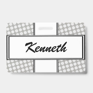 White Flower Ribbon by Kenneth Yoncich ID Badge