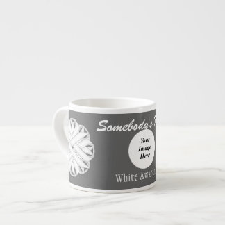 White Flower Ribbon Template by Kenneth Yoncich Espresso Cup