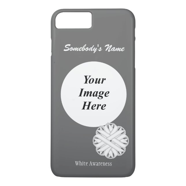 White Flower Ribbon Tmpl by Kenneth Yoncich Case-Mate iPhone Case (Back)