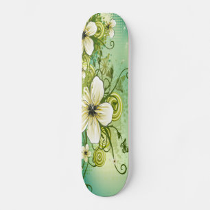 White Flower Sk8Bord Skateboard