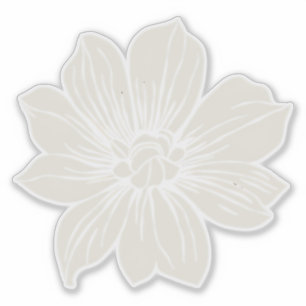 White Flower Sticker