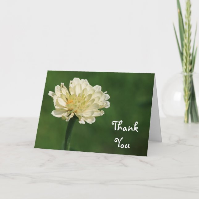White Flower Thank You Card (Front)