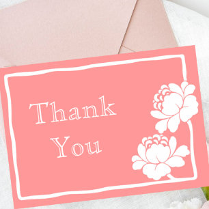 White Flower Thank You Card