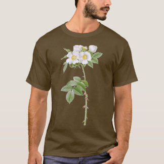 White Flowered Rose T-Shirt